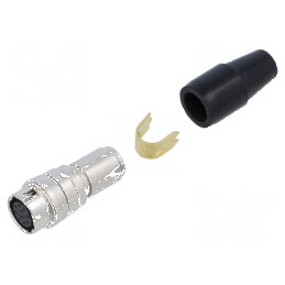 Conector circular HR10 push-pull mufă 2A argintat lipire | Electronic-mag.ro | Componente Electronice