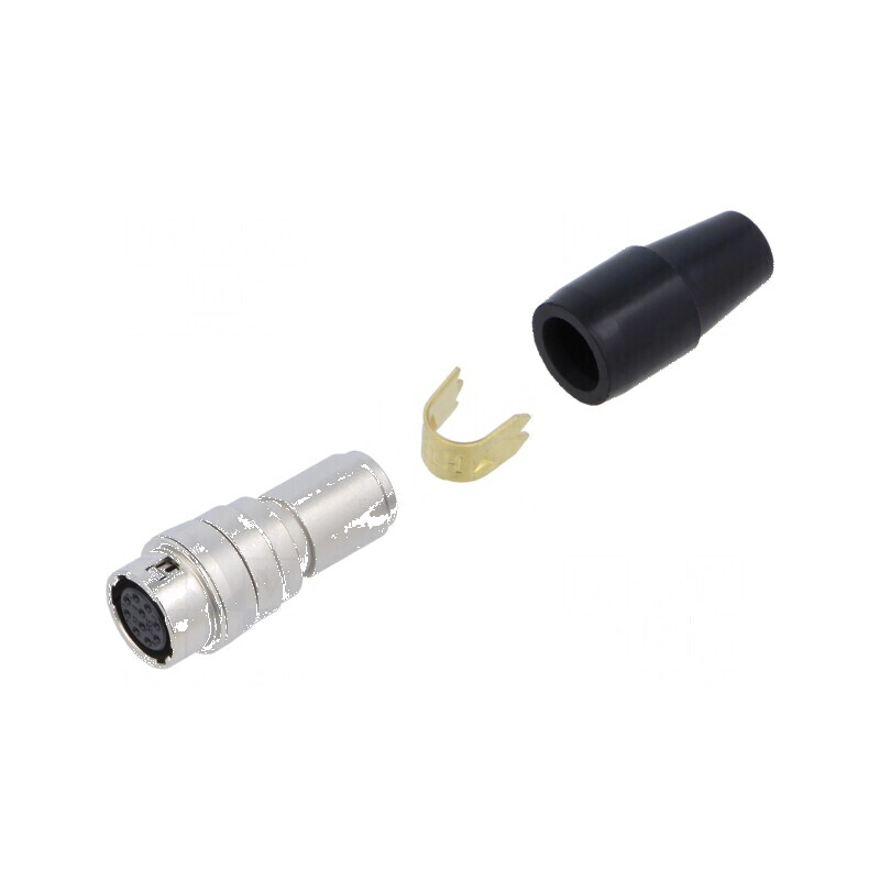 Conector circular HR10 push-pull mufă 2A argintat lipire | Electronic-mag.ro | Componente Electronice