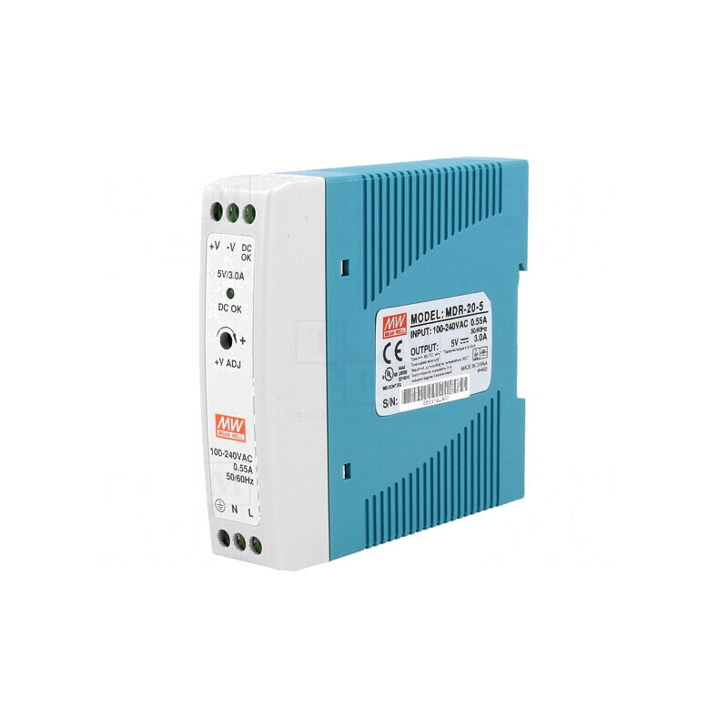 Alimentator pulsatoriu 15W pentru şină DIN | Electronic-mag.ro | Componente Electronice