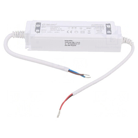 Alimentator LED 40W 24VDC 1,66A IP67 | Electronic-mag.ro | Componente Electronice
