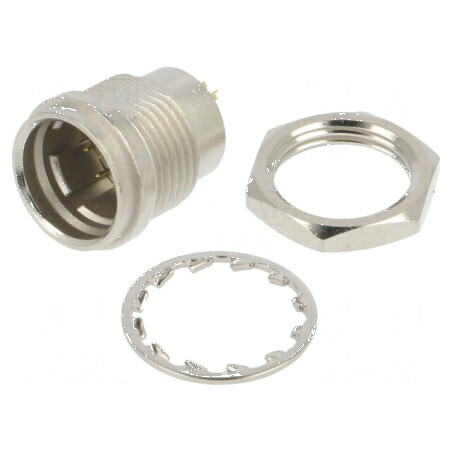Conector circular HR25 8 PIN soclu tată drept | Electronic-mag.ro | Componente Electronice