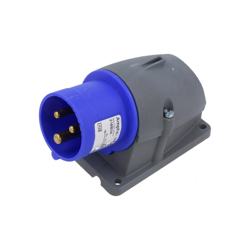 Conector AC trifazat 16A 250VAC IP44 | Electronic-mag.ro | Componente Electronice