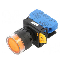 Comutator acționat prin apăsare LED 22mm | Electronic-mag.ro | Componente Electronice