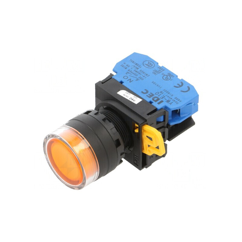 Comutator acționat prin apăsare LED 22mm | Electronic-mag.ro | Componente Electronice