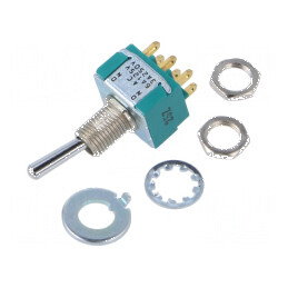 Comutator basculant 2 pozitii DPDT ON-ON 3A/250VAC 4A/28VDC MTA | Electronic-mag.ro | Componente Electronice