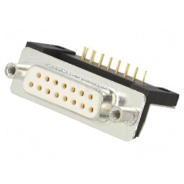 Soclu mamă D-Sub PIN: 15 pt. montare pe panou | Electronic-mag.ro | Componente Electronice