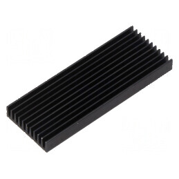 Radiator extrudat plat neagră | Electronic-mag.ro | Componente Electronice