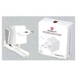 Alimentator Raspberry Pi 5 alb 1,2m 100÷240VAC 5A | Electronic-mag.ro | Componente Electronice