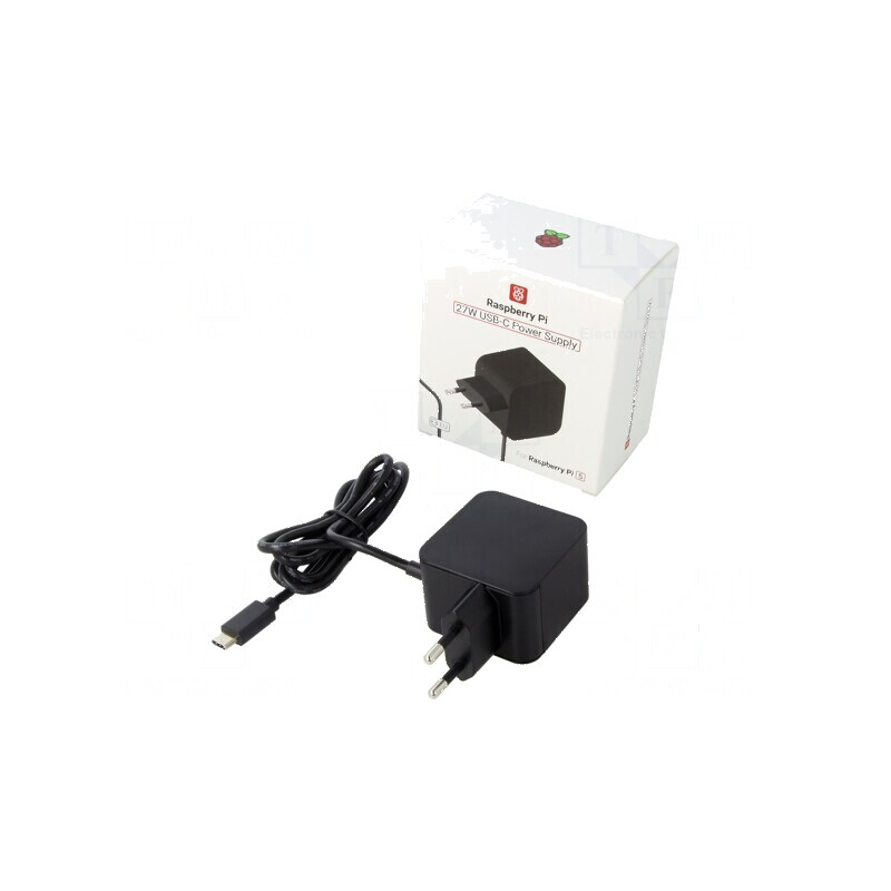 Alimentator Raspberry Pi 5 neagră 1,2m - Alimentator Raspberry Pi 5 negru | Electronic-mag.ro | Componente Electronice