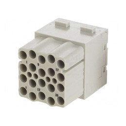Conector HDC modul mamă Han-Modular PIN 20 fără contacte | Electronic-mag.ro | Componente Electronice