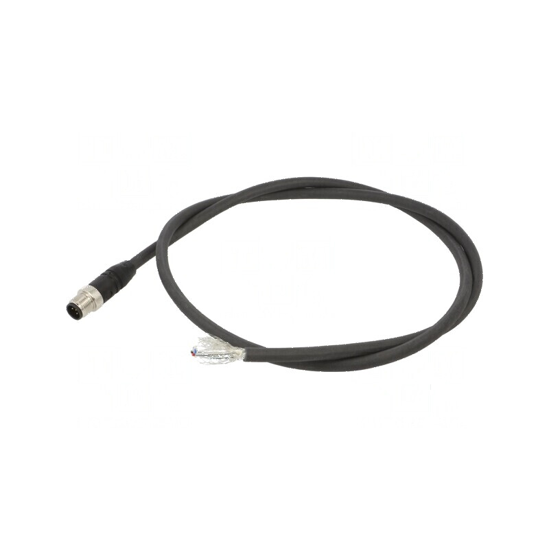 Cablu de conectare M12 drept 1m 250VAC 4A | Electronic-mag.ro | Componente Electronice