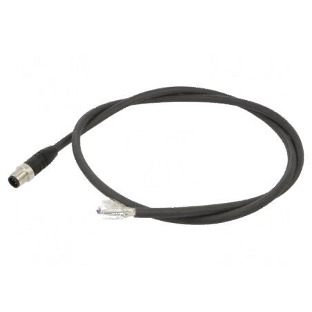 Cablu de conectare M12 drept 1m 250VAC 4A | Electronic-mag.ro | Componente Electronice