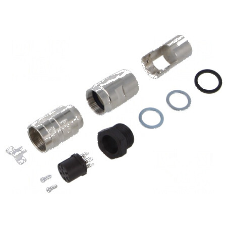 Conector M16 mufă mamă lipire pe cablu PIN 7 5A 300V drept - Conector electric drept M16 | Electronic-mag.ro | Componente Electronice