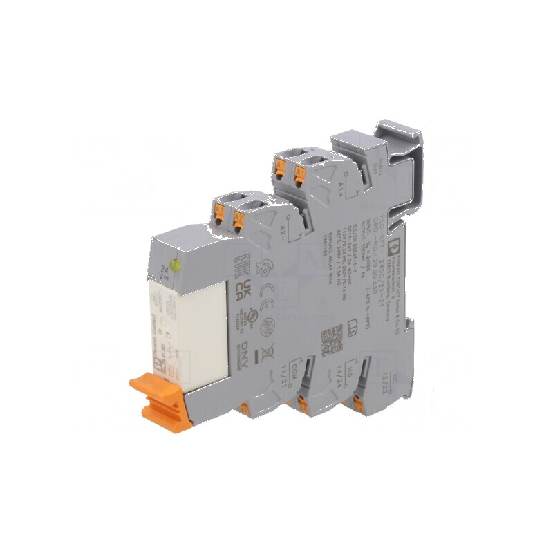Releu cu interfaţă DPDT 24VDC 6A 6A/250VAC 6A/30VDC - Releu cu interfaţă DPDT 24V 6A | Electronic-mag.ro | Componente Electronice