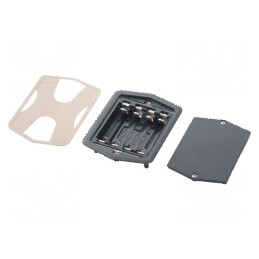 Suport AA,R6 Nr.bat: 4 grafit IP65 - Suport baterii AA pentru exterior | Electronic-mag.ro | Componente Electronice