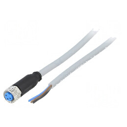 Cablu de conectare M8 PIN: 3 drept 2m mufă 60VAC 4A IP67 | Electronic-mag.ro | Componente Electronice