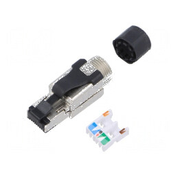 Mufă RJ45 Cat 6a ecranată - 8 pini drept | Electronic-mag.ro | Componente Electronice