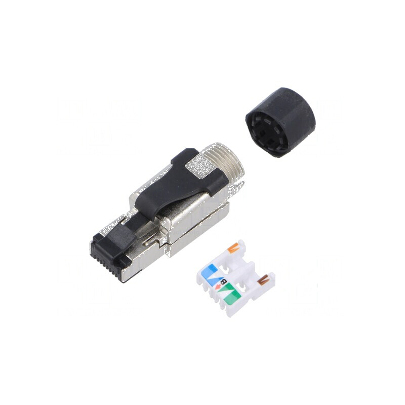 Mufă RJ45 Cat 6a ecranată - 8 pini drept | Electronic-mag.ro | Componente Electronice