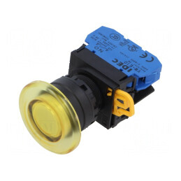 Comutator acționat prin apăsare galben | Electronic-mag.ro | Componente Electronice