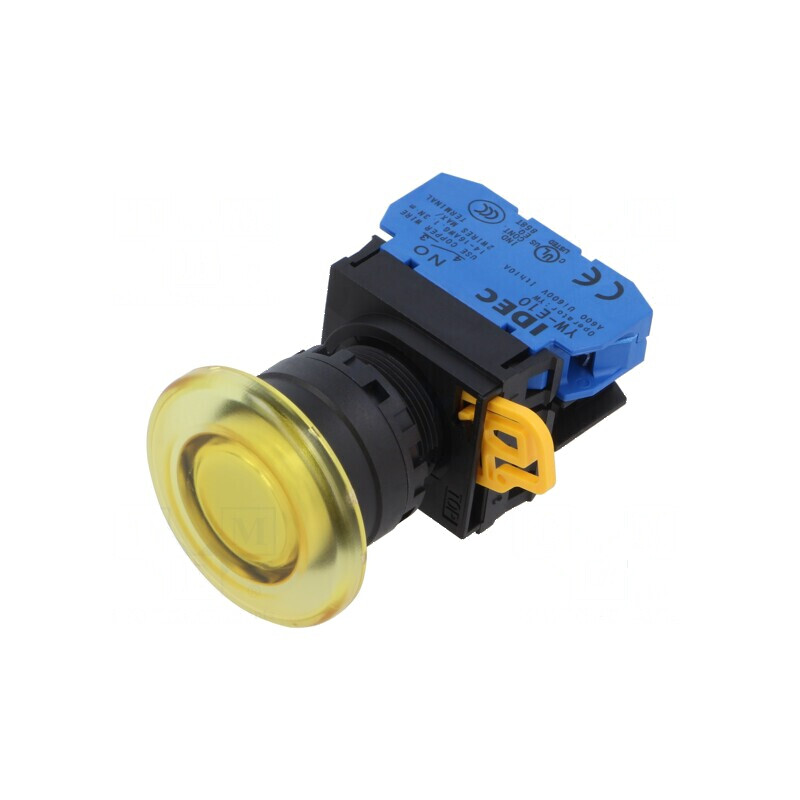 Comutator acționat prin apăsare galben | Electronic-mag.ro | Componente Electronice
