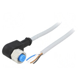 Cablu de conectare M12 PIN: 4 în unghi 2m 250VAC 4A Y | Electronic-mag.ro | Componente Electronice