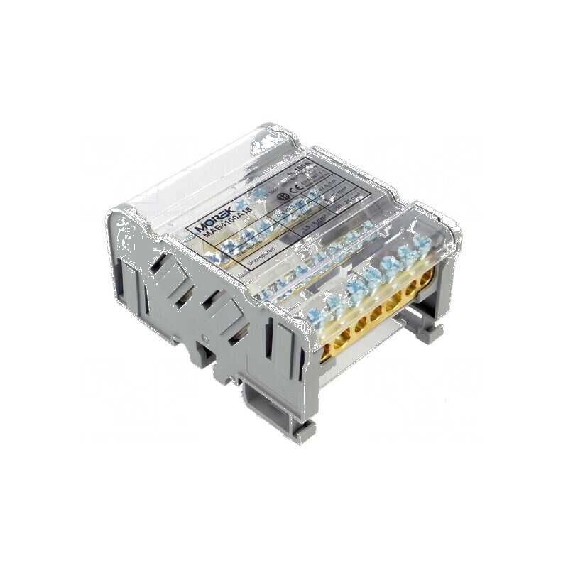 Bloc de distribuție cu 4 piste și 28 borne, gri, 100A | Electronic-mag.ro | Componente Electronice