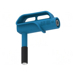 Adaptor albastru 4mm nichelat | Electronic-mag.ro | Componente Electronice