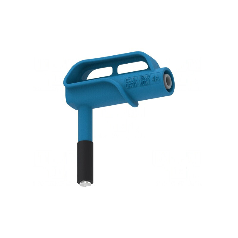 Adaptor albastru 4mm nichelat | Electronic-mag.ro | Componente Electronice