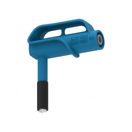 Adaptor albastru 4mm nichelat | Electronic-mag.ro | Componente Electronice
