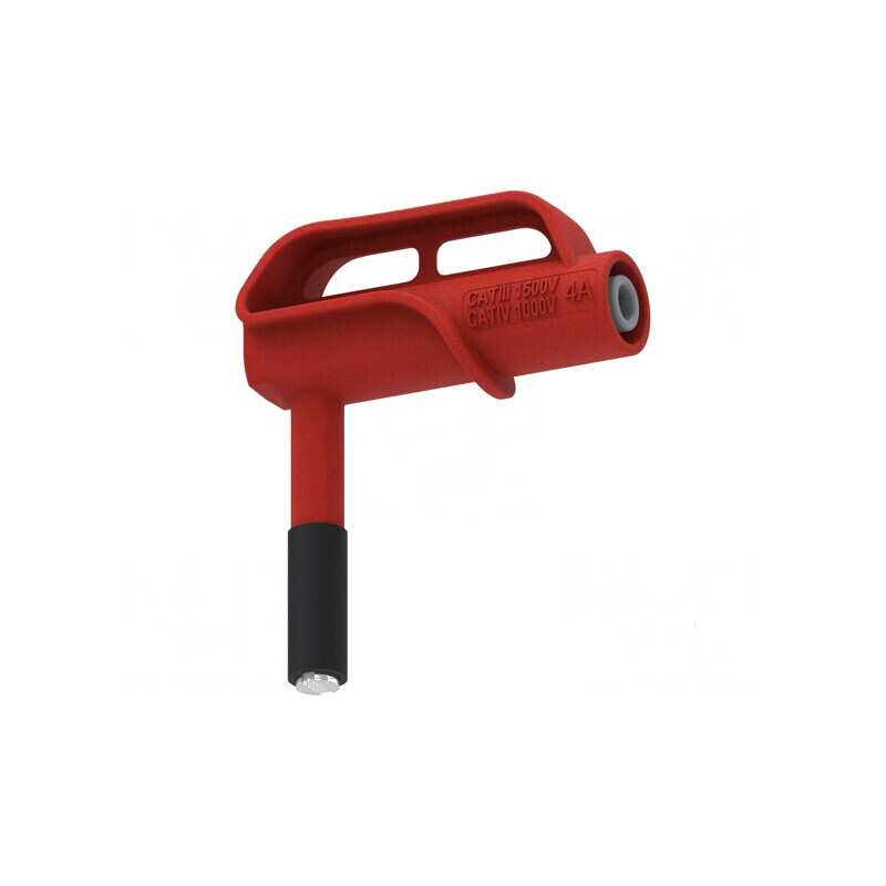 Adaptor roșu 4A cu soclu de 4mm și placare nichelată | Electronic-mag.ro | Componente Electronice