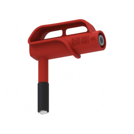 Adaptor roșu 4A cu soclu de 4mm și placare nichelată | Electronic-mag.ro | Componente Electronice
