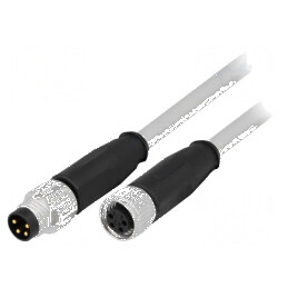 Cablu pentru senzori M8-M8 PIN 4 mufă - Cablu de extensie pentru senzori M8 de 4 metri | Electronic-mag.ro | Componente Electronice