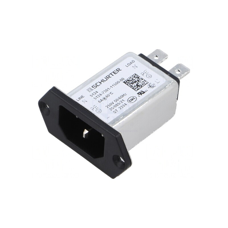 Conector AC soclu tată 6A 250VAC | Electronic-mag.ro | Componente Electronice
