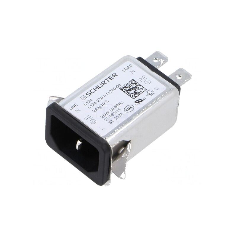 Conector alimentare AC soclu tată 2A 250VAC IEC 60320 | Electronic-mag.ro | Componente Electronice