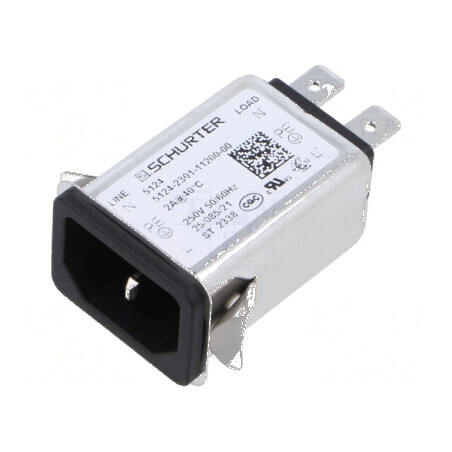 Conector alimentare AC soclu tată 2A 250VAC IEC 60320 | Electronic-mag.ro | Componente Electronice