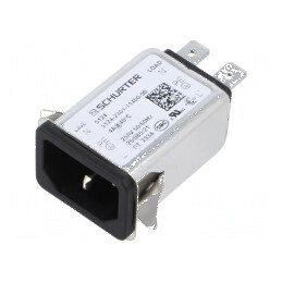 Conector de alimentare AC 4A 250VAC IEC 60320 | Electronic-mag.ro | Componente Electronice
