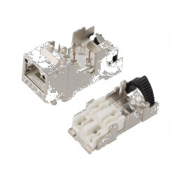 Conector RJ45 Cat6a ecranat 8P8C | Electronic-mag.ro | Componente Electronice