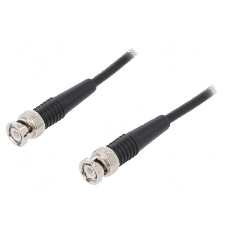 Cablu de măsurare BNC mufă din ambele părţi 1m negru: Cablu de măsurare BNC 1m negru | Electronic-mag.ro | Componente Electronice