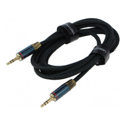 Cablu Jack 3,5mm mufă din ambele părţi 2m aurit | Electronic-mag.ro | Componente Electronice