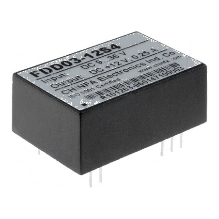 Convertor DC/DC 3W 9-36V la 12V 250mA DIP24 | Electronic-mag.ro | Componente Electronice