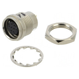 Conector circular HR25 PIN 8 soclu mamă drept 1A - Conector circular HR25 PIN 8 soclu mamă drept | Electronic-mag.ro | Componente Electronice
