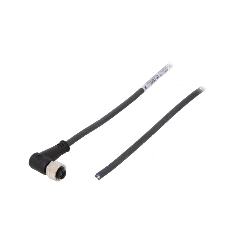 Cablu de conectare M12 PIN: 5 în unghi 3m 125VAC 4A SAI | Electronic-mag.ro | Componente Electronice