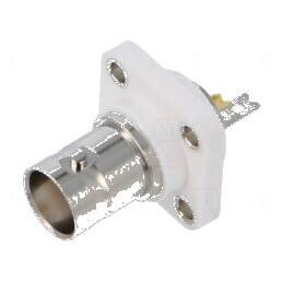 Conector BNC soclu mamă drept lipire panou | Electronic-mag.ro | Componente Electronice