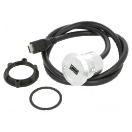 Adaptor USB 2.0 pentru montare pe panou | Electronic-mag.ro | Componente Electronice