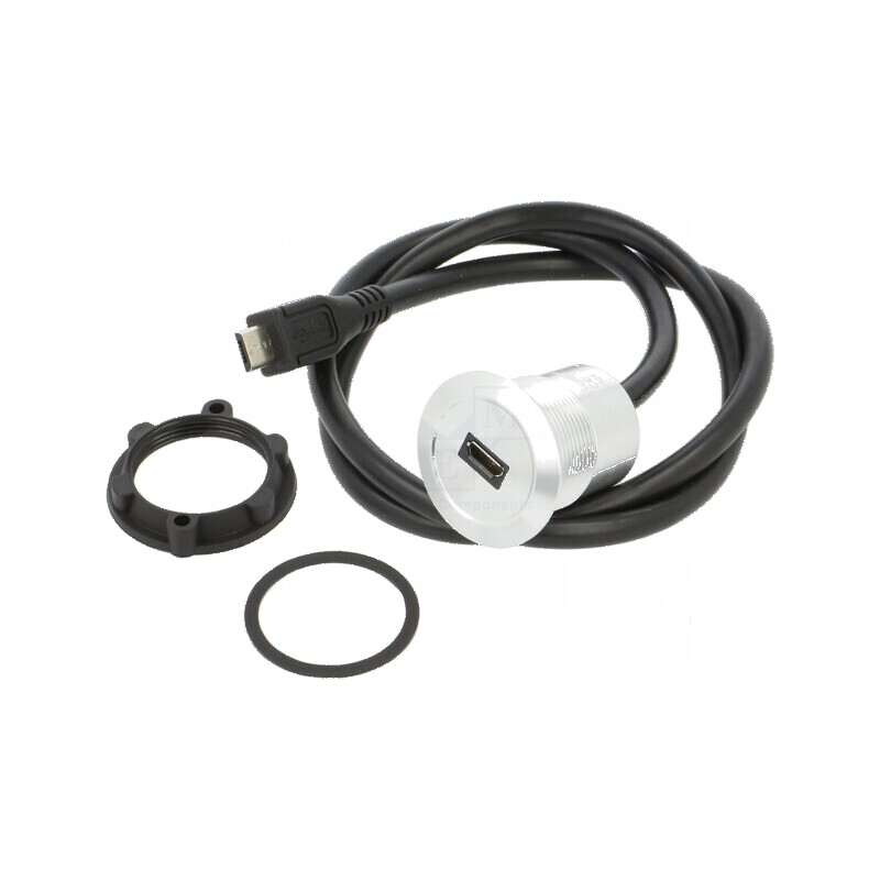 Adaptor USB 2.0 pentru montare pe panou | Electronic-mag.ro | Componente Electronice