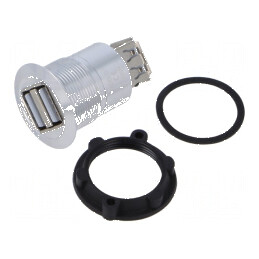 Adaptor USB A soclu x2, USB 2.0 Filet: M25 | Electronic-mag.ro | Componente Electronice