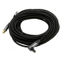 Cablu Toslink mufă din ambele părţi 10m aurit negru | Electronic-mag.ro | Componente Electronice