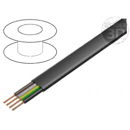 Cablu NEO-Flach neecranat 4G6mm2 300V,500V Cu litat | Electronic-mag.ro | Componente Electronice