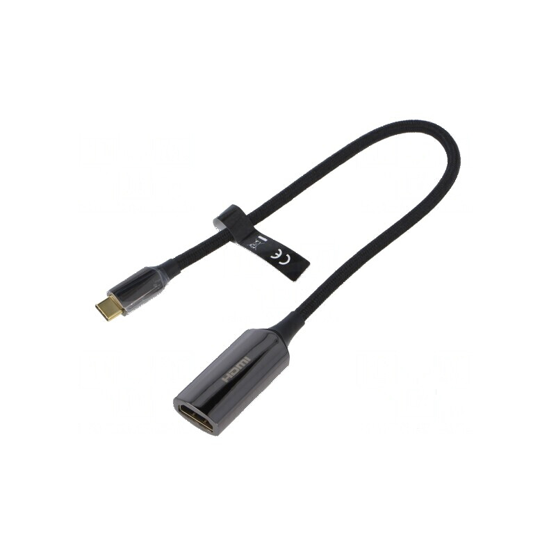 Convertor HDMI USB C negru | Electronic-mag.ro | Componente Electronice
