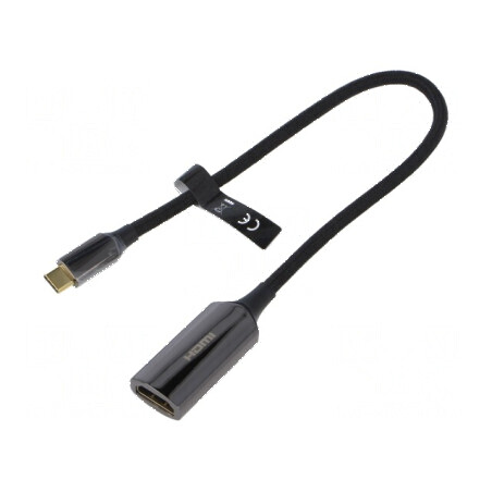 Convertor HDMI USB C negru | Electronic-mag.ro | Componente Electronice